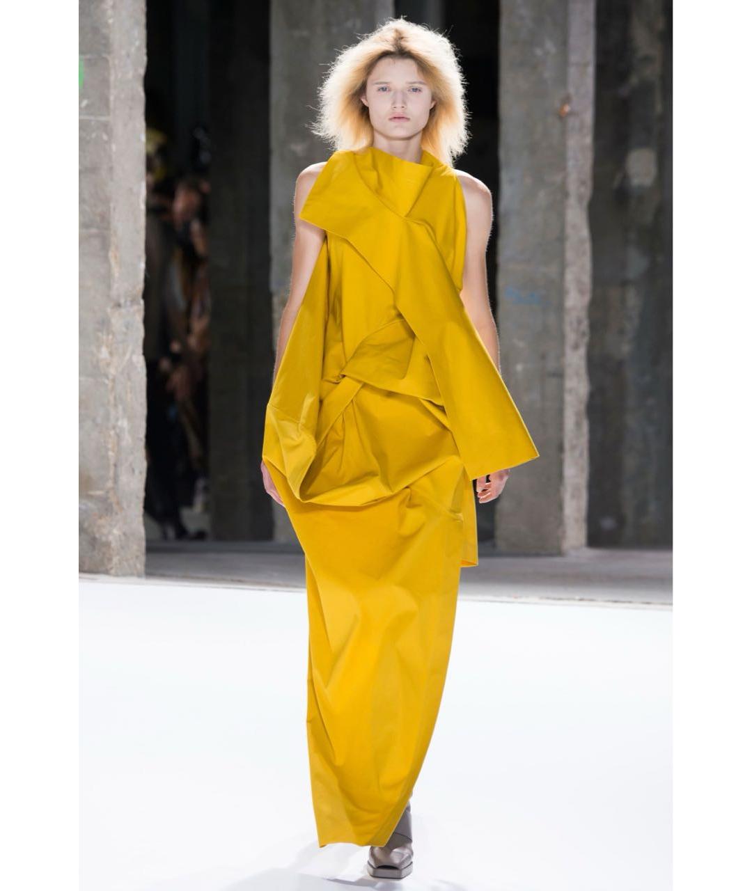 RICK OWENS Горчичная хлопковая блузы, фото 2