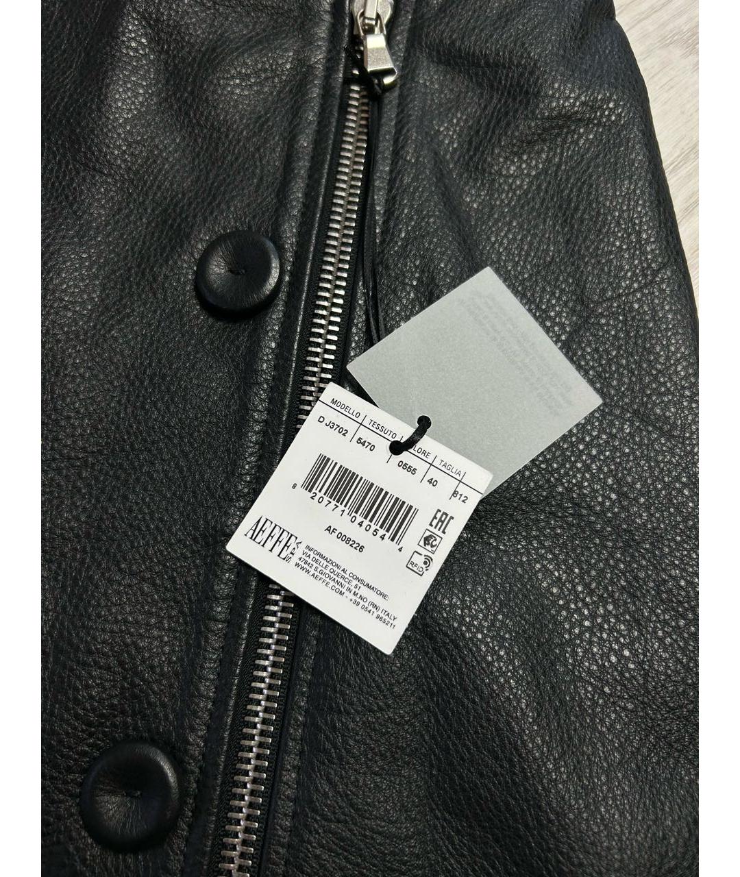 MOSCHINO Черная кожаная юбка мини, фото 5