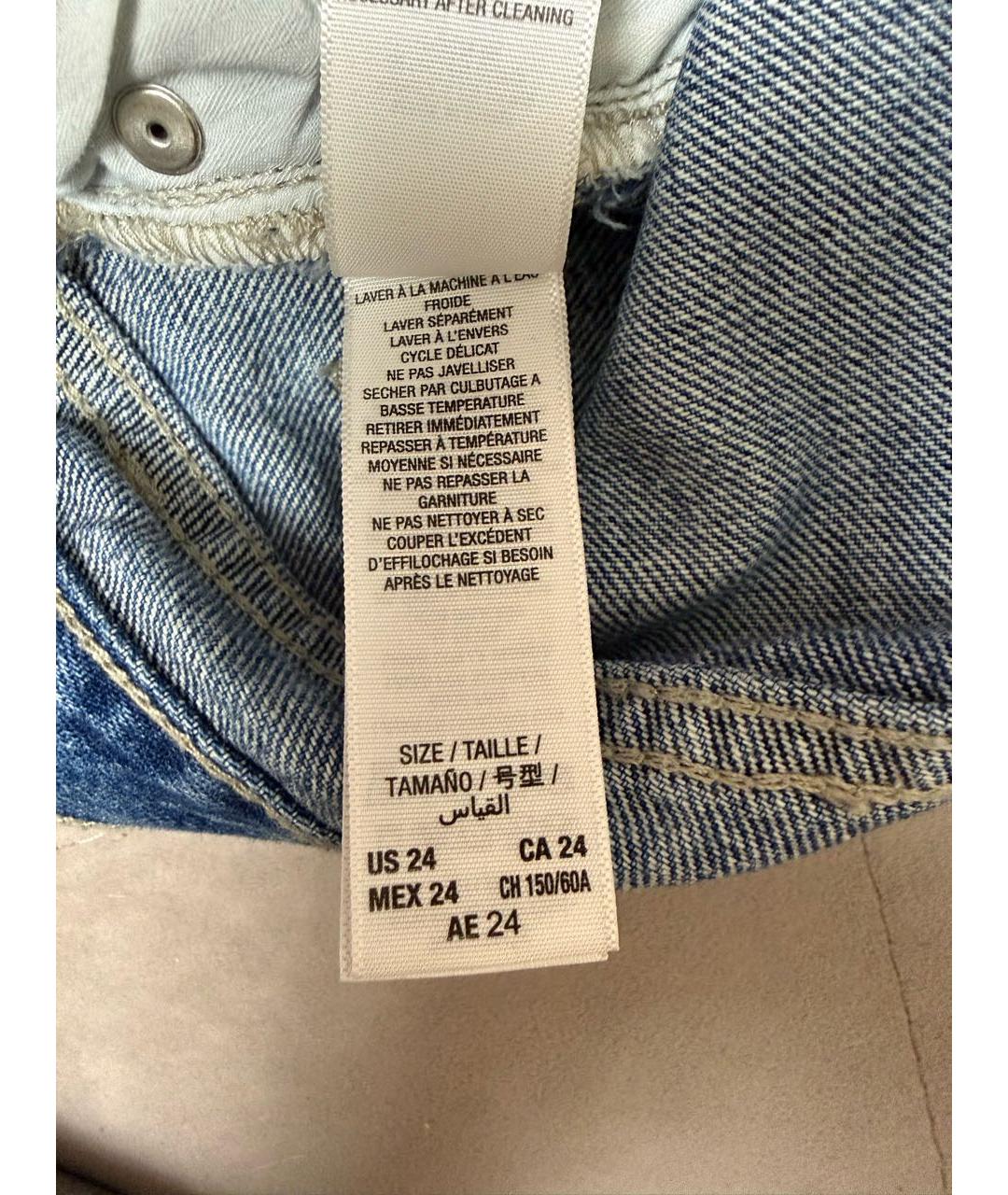 JUICY COUTURE Голубая деним юбка мини, фото 6