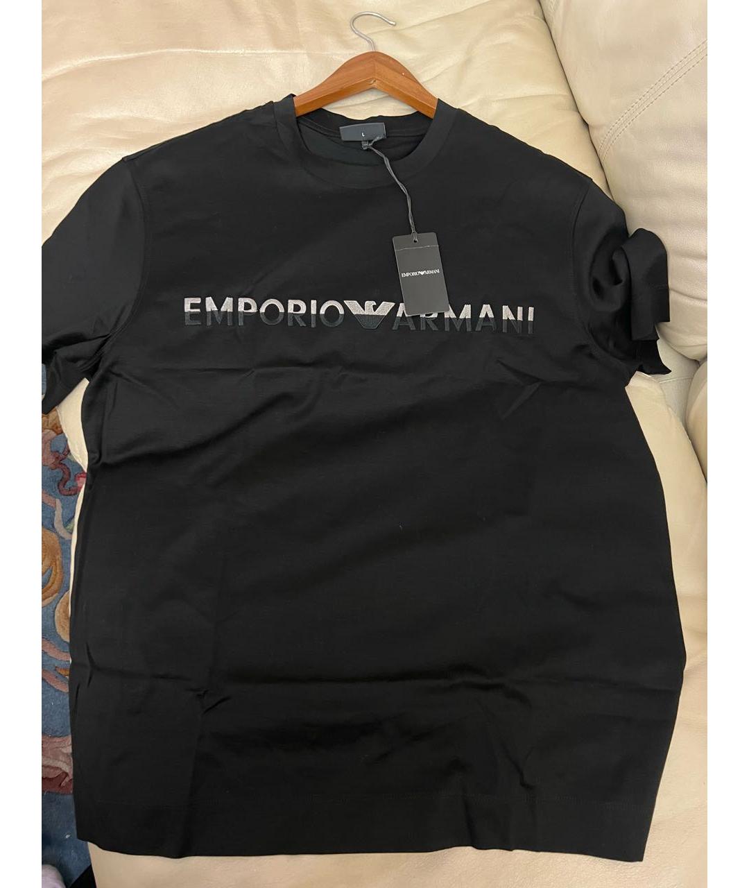 EMPORIO ARMANI Черная футболка, фото 7