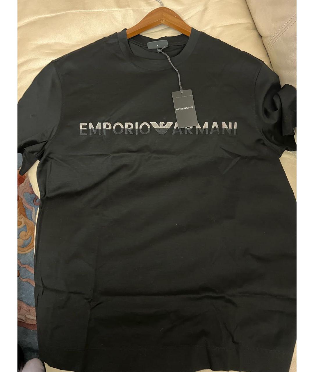 EMPORIO ARMANI Черная футболка, фото 4