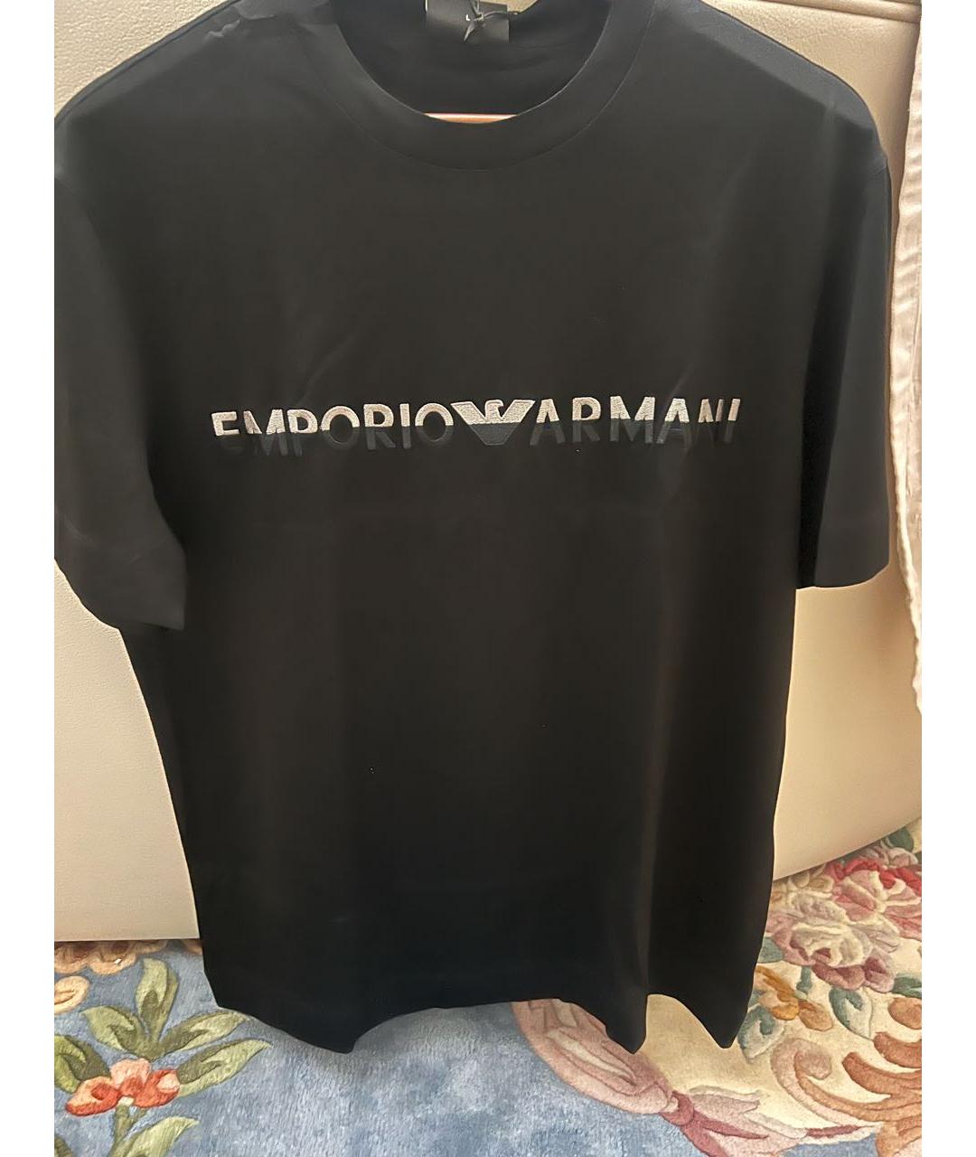 EMPORIO ARMANI Черная футболка, фото 5