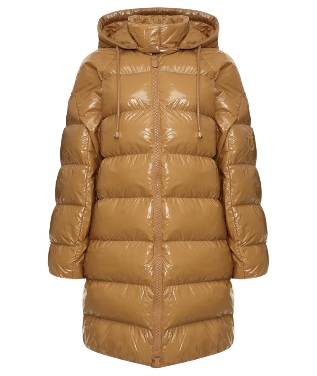 PINKO Коричневая полиэстеровая куртка, фото 1