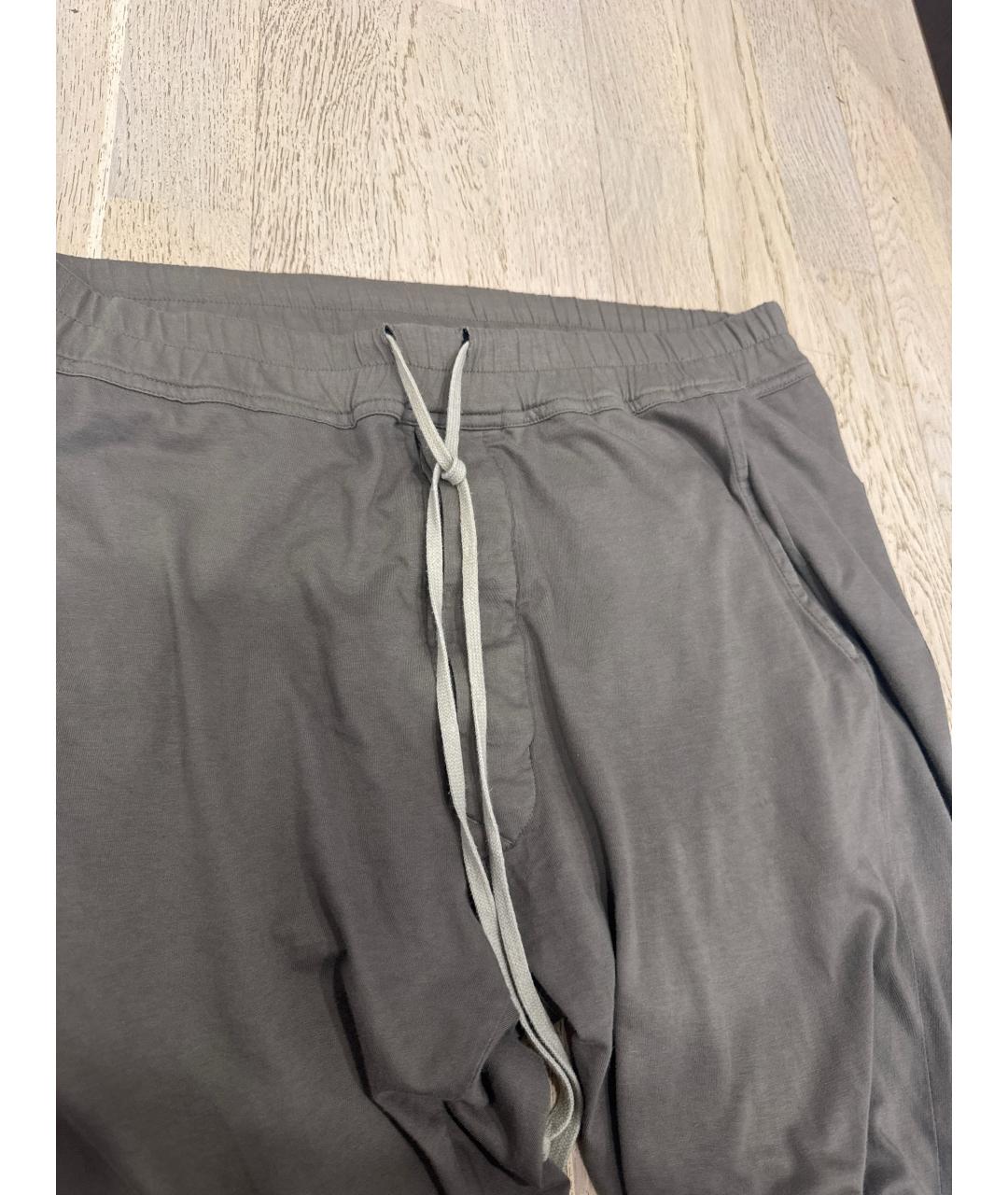 RICK OWENS DRKSHDW Хаки хлопковые повседневные брюки, фото 3