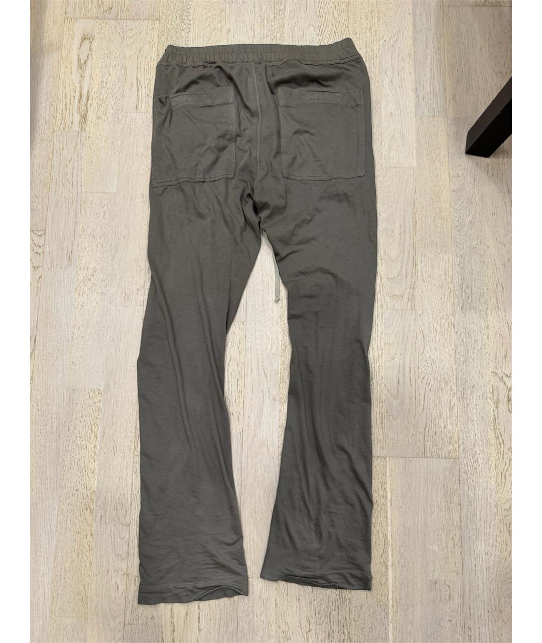 RICK OWENS DRKSHDW Хаки хлопковые повседневные брюки, фото 2