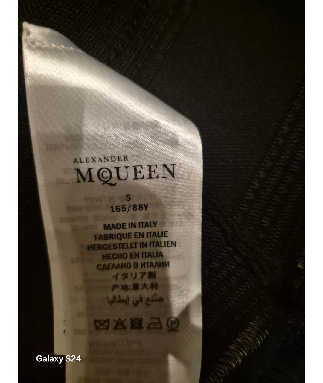 ALEXANDER MCQUEEN Черное вискозное платье, фото 4