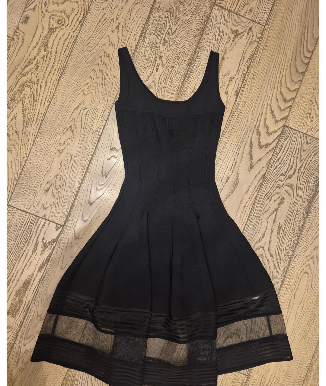 ALEXANDER MCQUEEN Черное вискозное платье, фото 5
