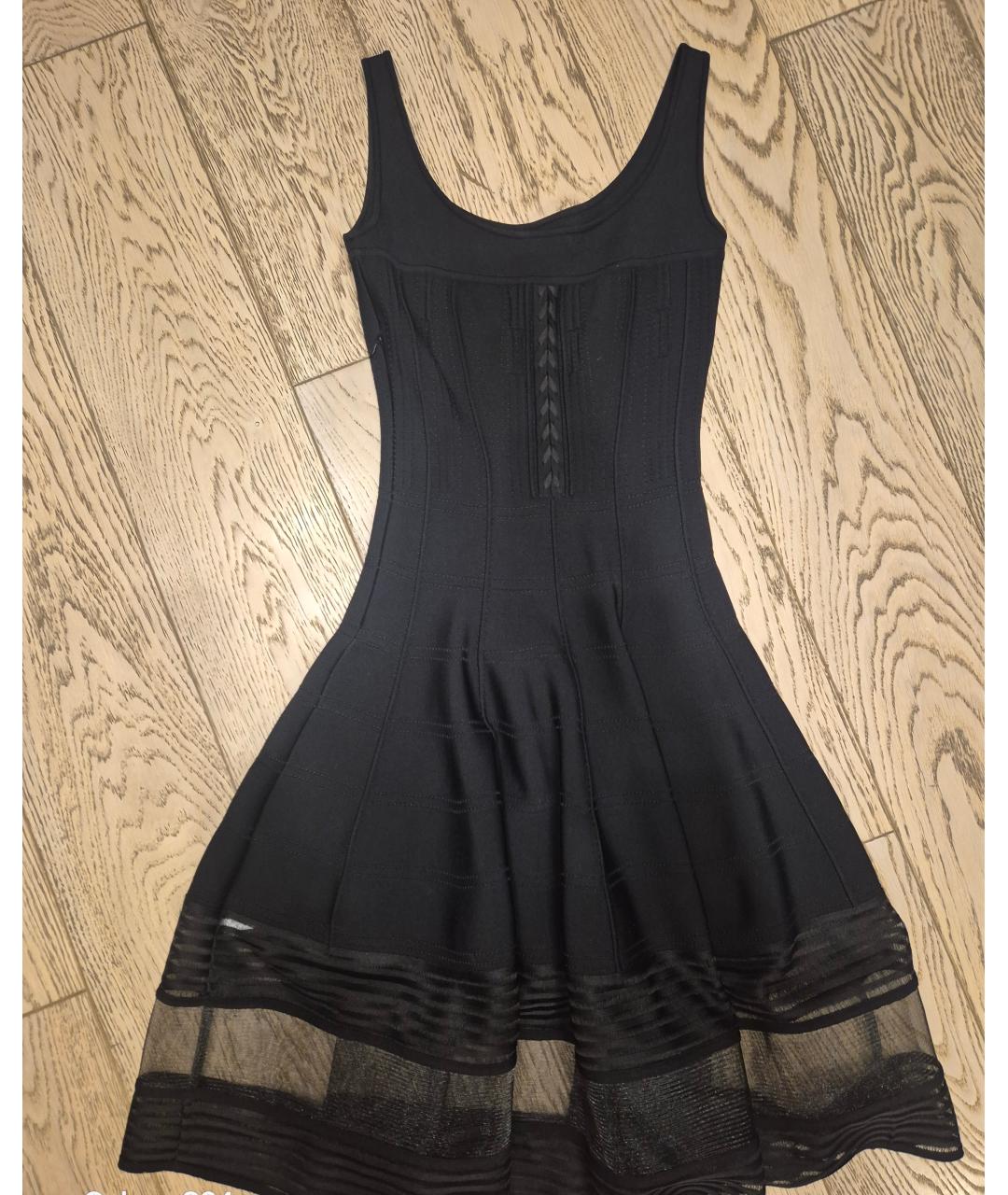 ALEXANDER MCQUEEN Черное вискозное платье, фото 2