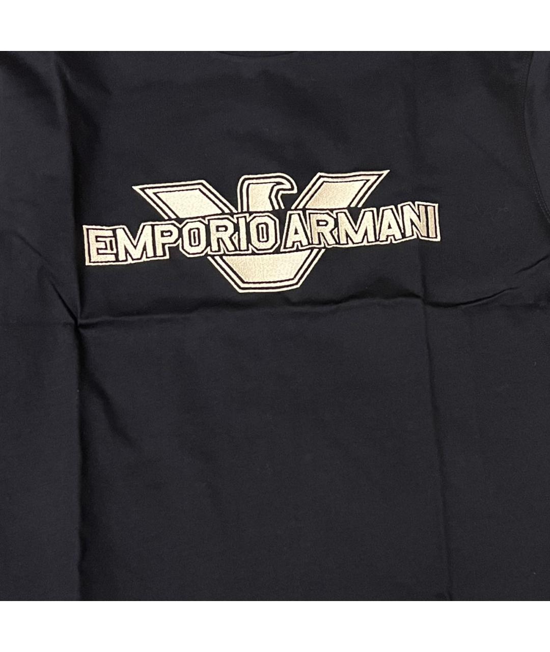 EMPORIO ARMANI Темно-синяя футболка, фото 4