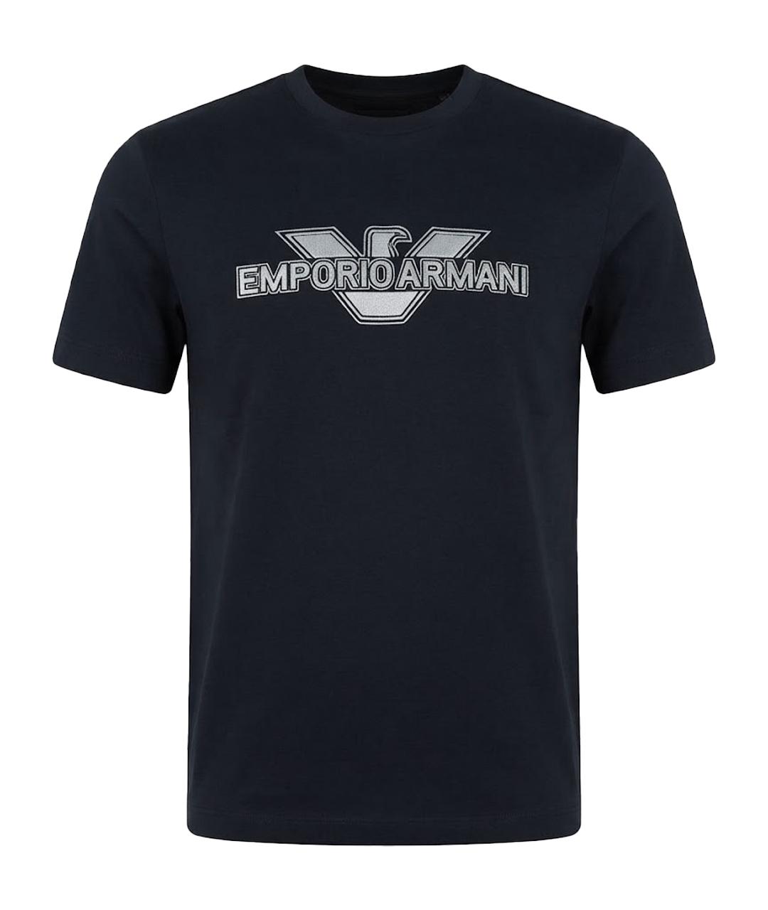 EMPORIO ARMANI Темно-синяя футболка, фото 1