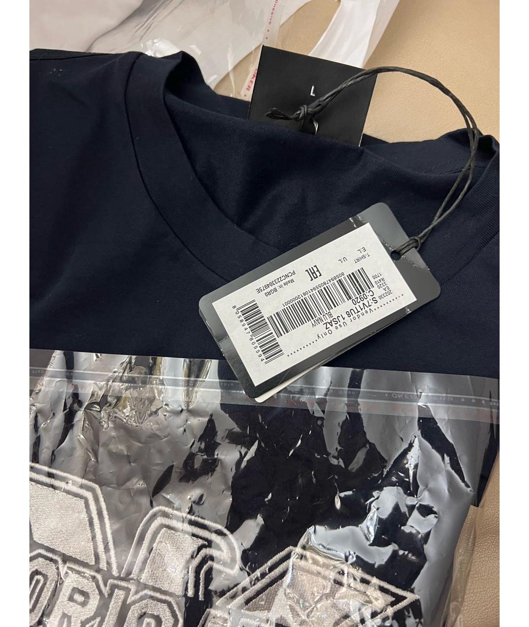 EMPORIO ARMANI Темно-синяя футболка, фото 6