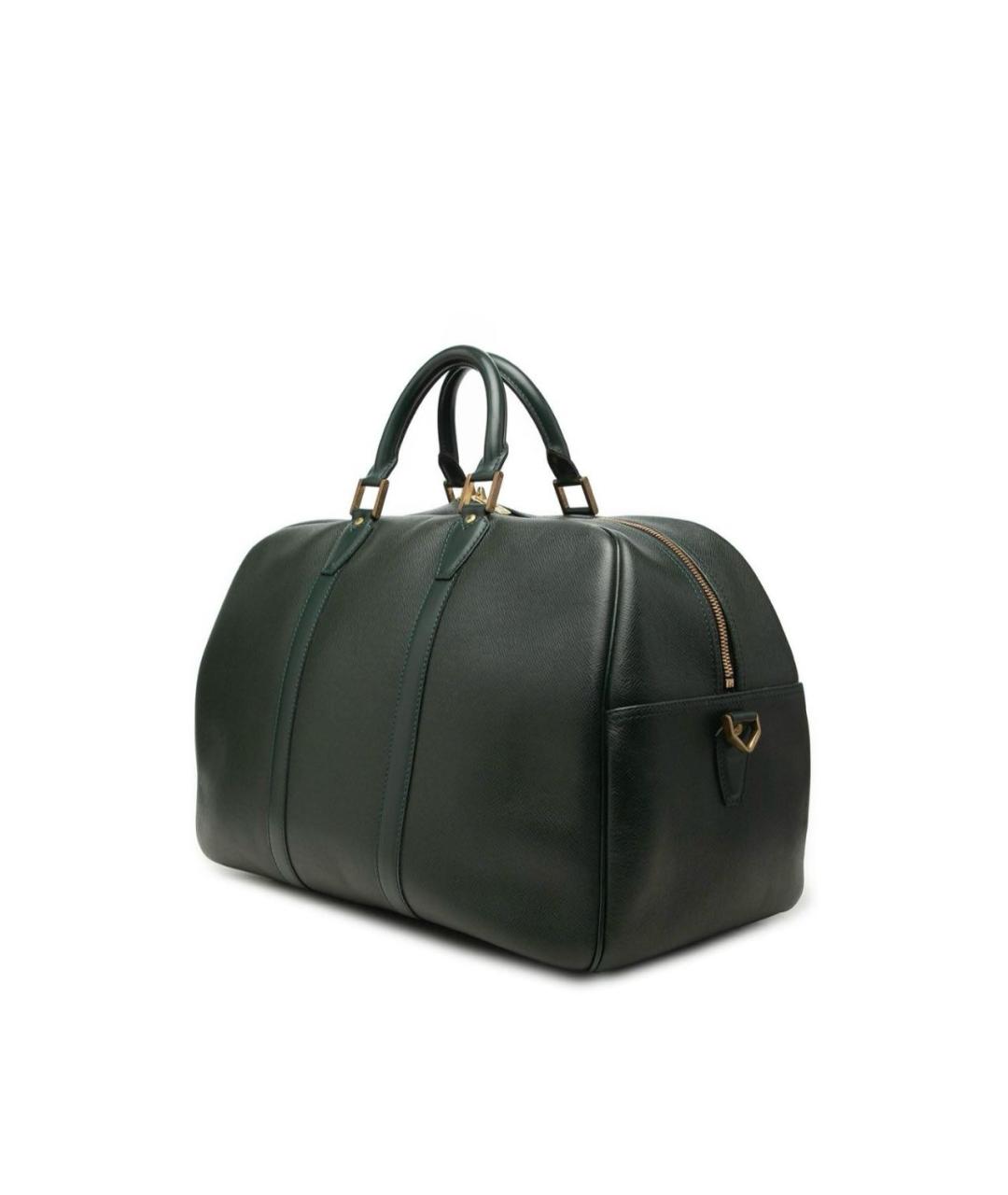 LOUIS VUITTON Зеленая кожаная дорожная/спортивная сумка, фото 2