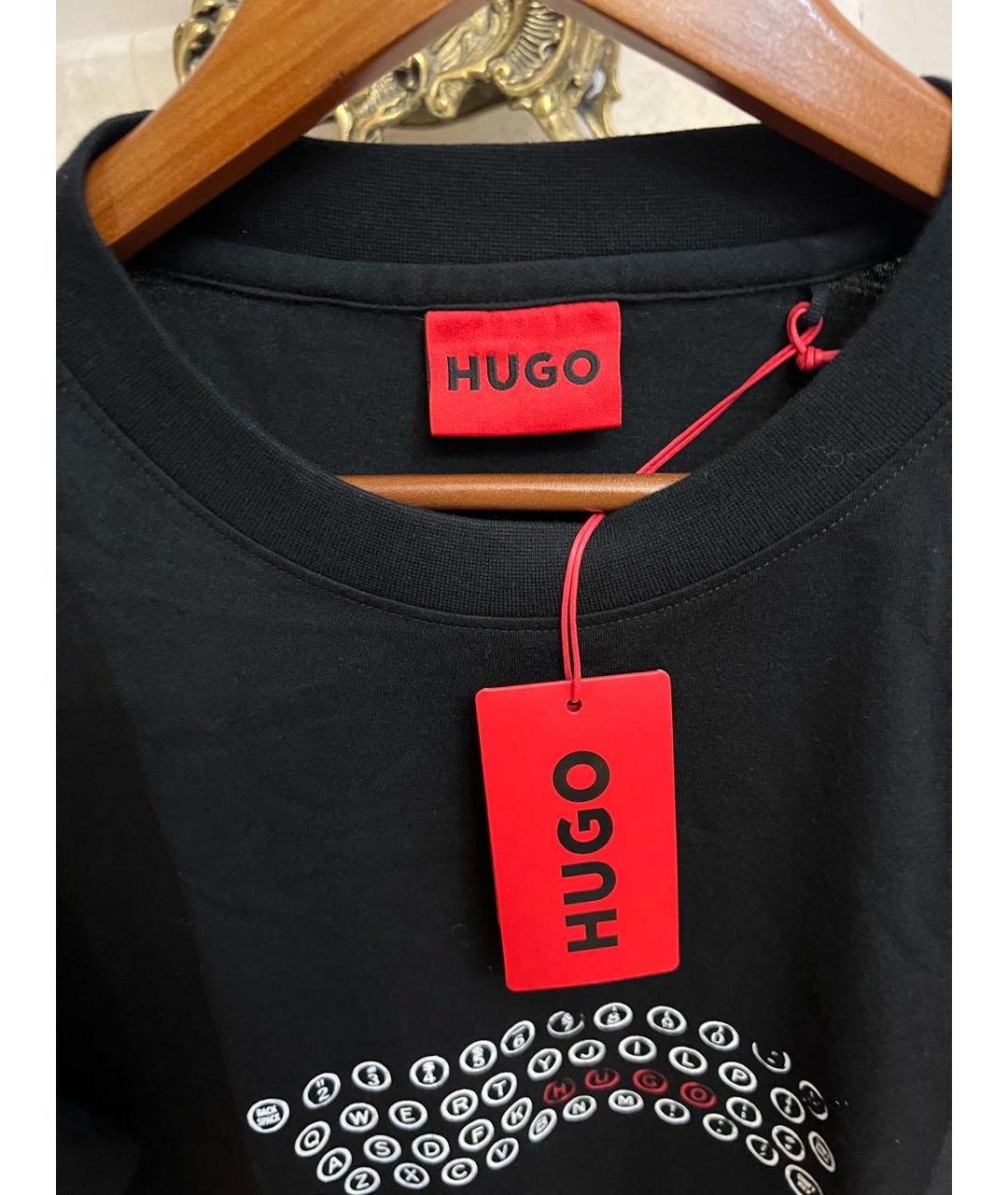 HUGO Черная футболка, фото 3