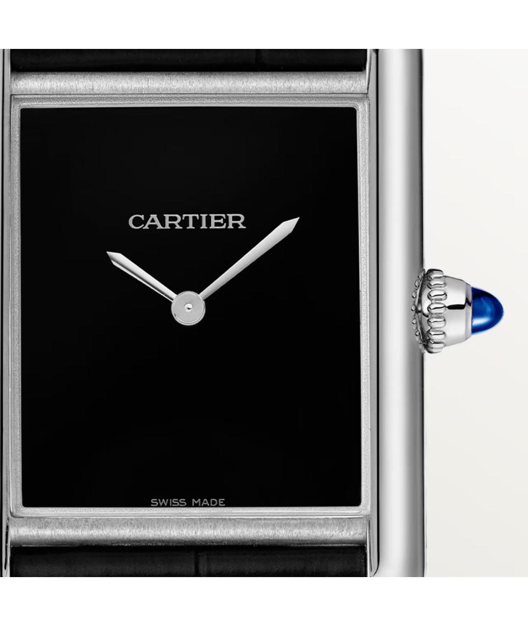 CARTIER Черные часы, фото 2