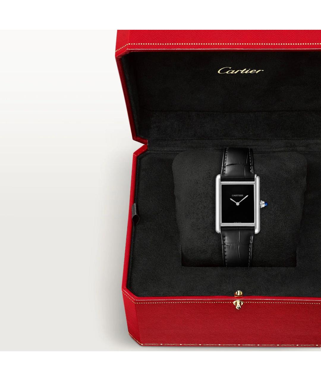 CARTIER Черные часы, фото 5