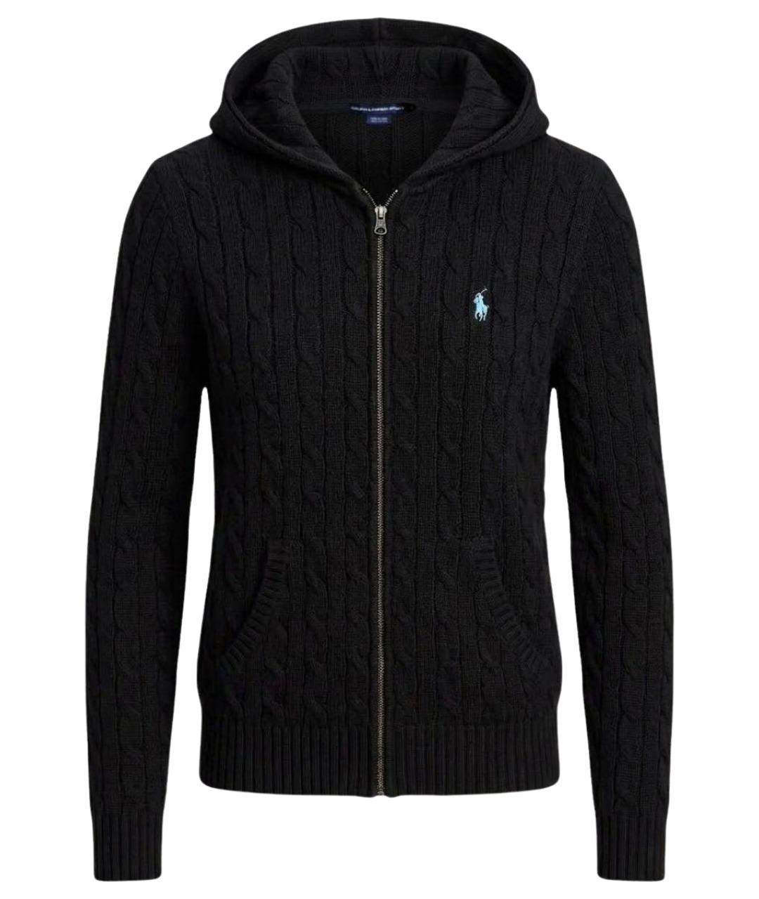 POLO RALPH LAUREN Черный хлопковый джемпер / свитер, фото 1
