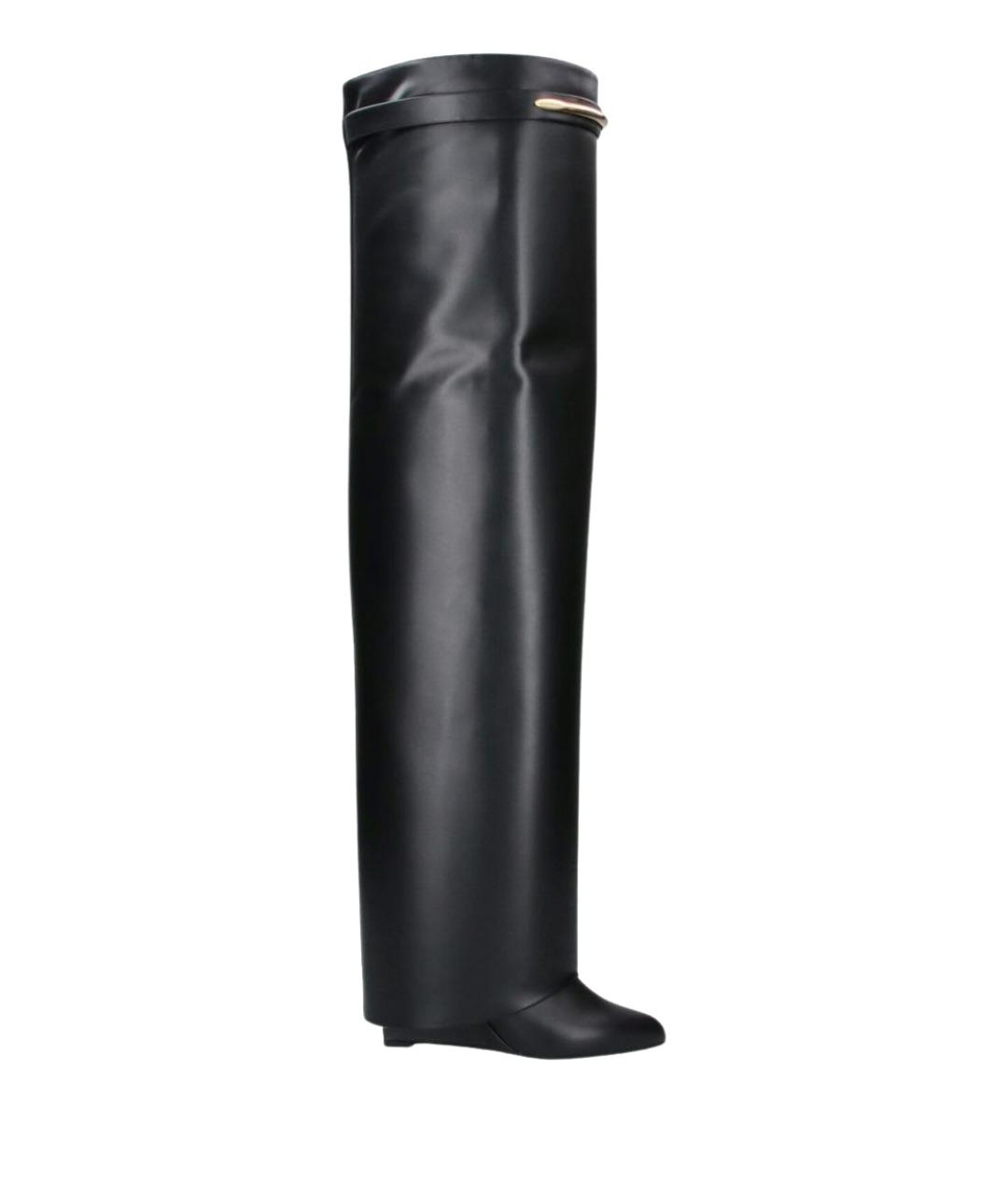 GIVENCHY Черные кожаные ботфорты, фото 1