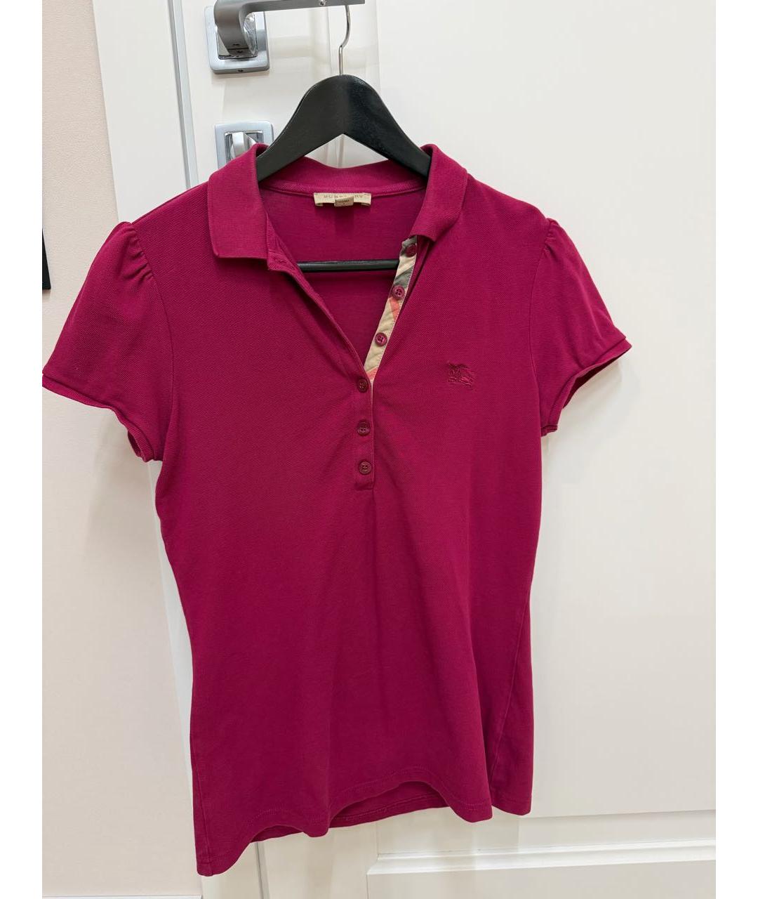 BURBERRY Розовая хлопковая блузы, фото 5