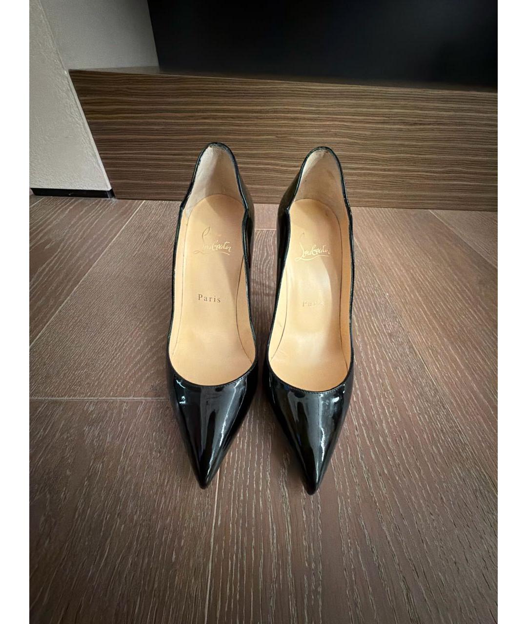 CHRISTIAN LOUBOUTIN Хаки туфли из лакированной кожи, фото 2