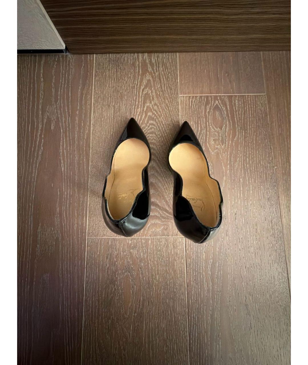 CHRISTIAN LOUBOUTIN Хаки туфли из лакированной кожи, фото 3