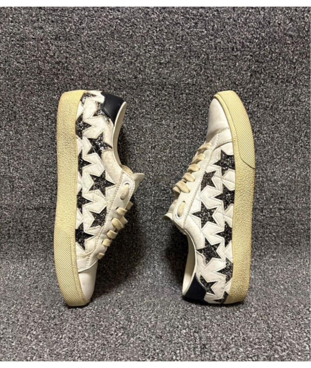 SAINT LAURENT Белые кожаные кеды, фото 6
