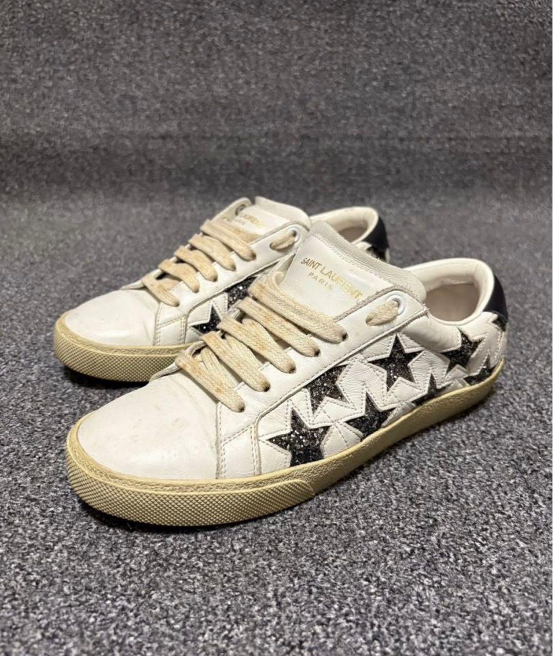 SAINT LAURENT Белые кожаные кеды, фото 2