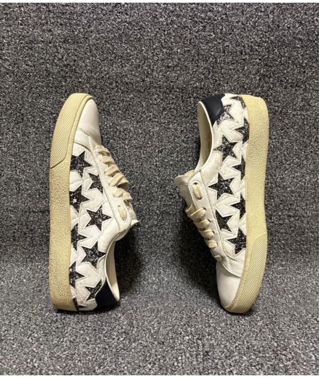 SAINT LAURENT Белые кожаные кеды, фото 5