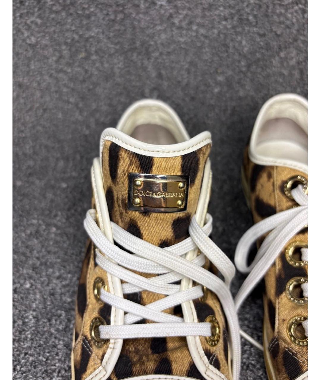 DOLCE&GABBANA Кожаные низкие кроссовки / кеды, фото 6