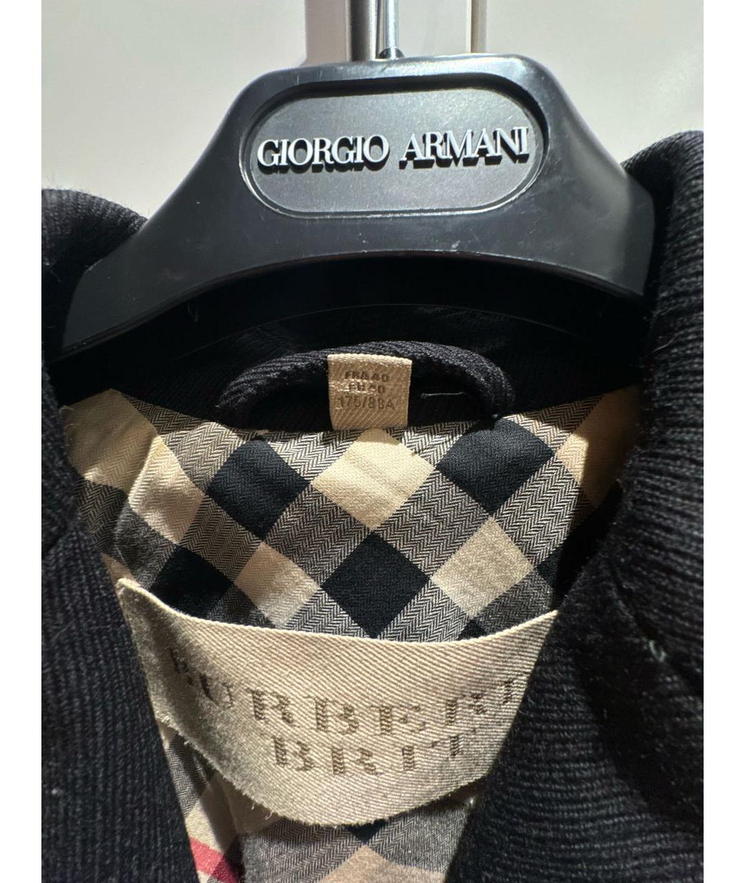 BURBERRY Черное шерстяное пальто, фото 4