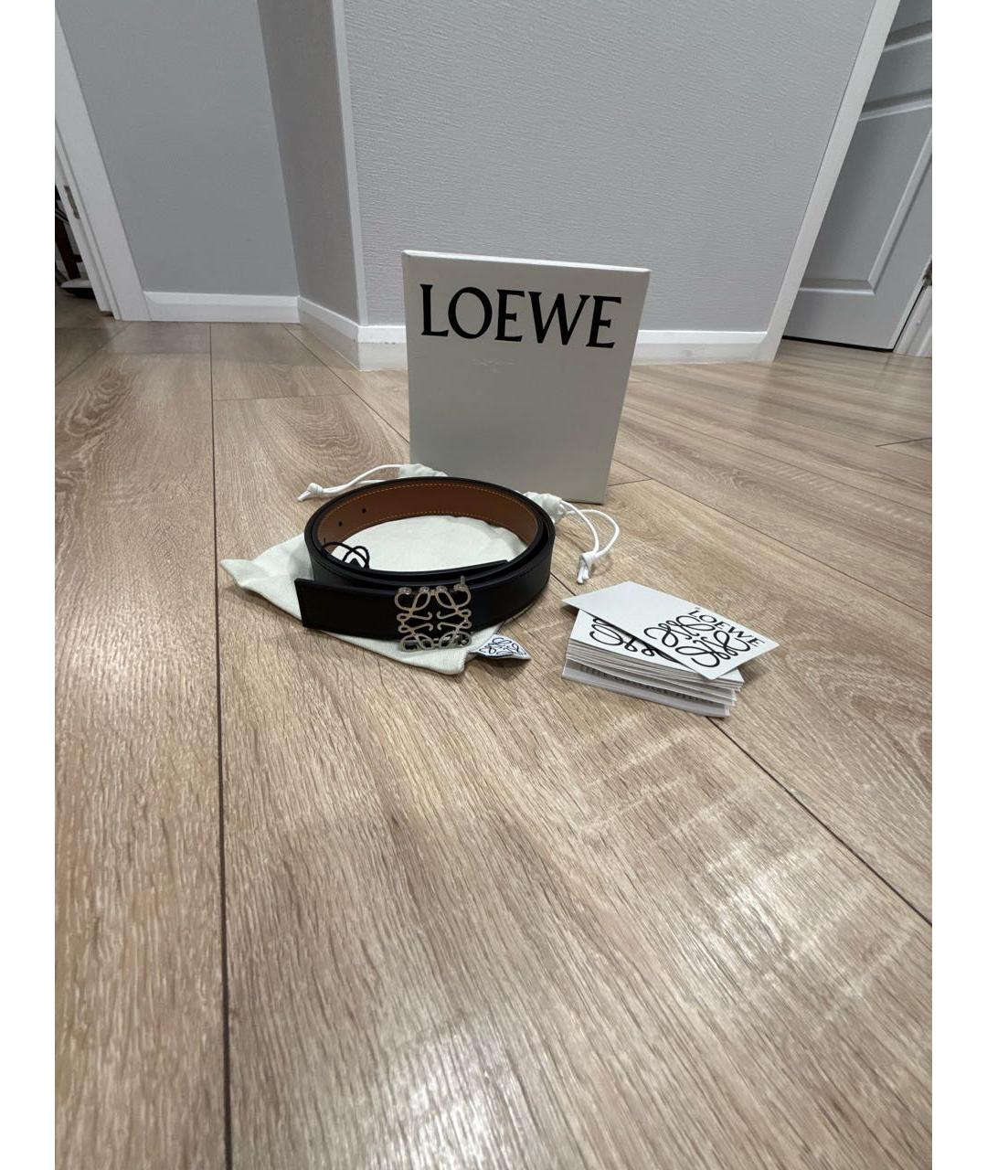 LOEWE Черный кожаный ремень, фото 4