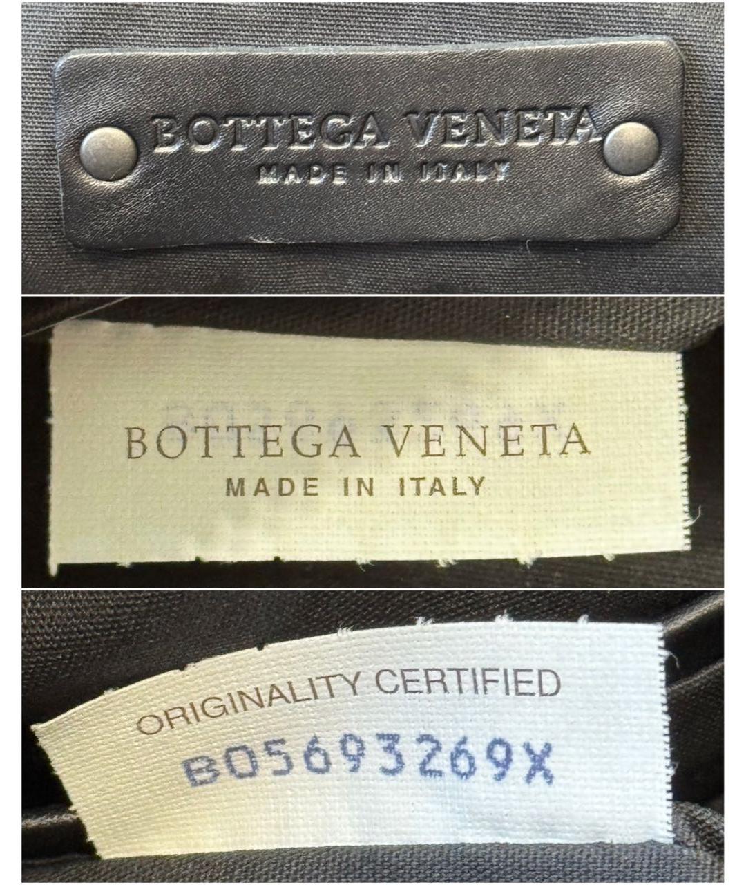 BOTTEGA VENETA Черная кожаная сумка на плечо, фото 7
