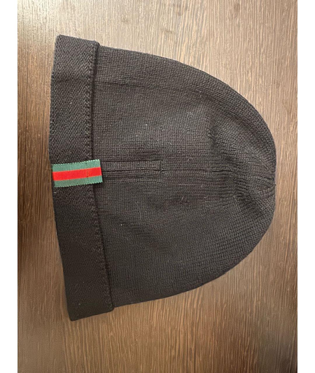 GUCCI Черная хлопковая шапка, фото 4