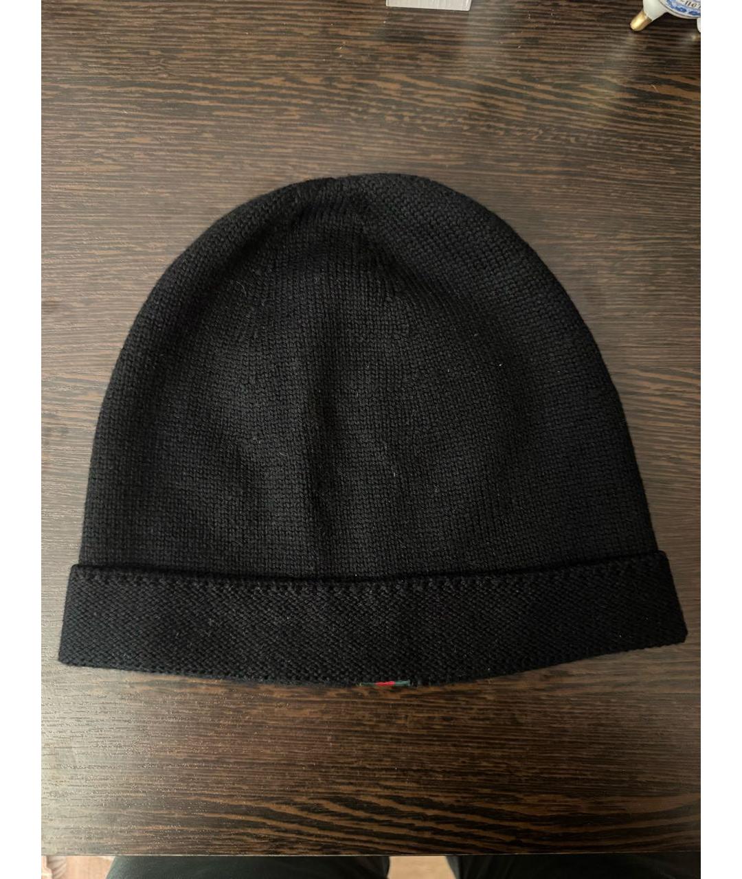 GUCCI Черная хлопковая шапка, фото 3