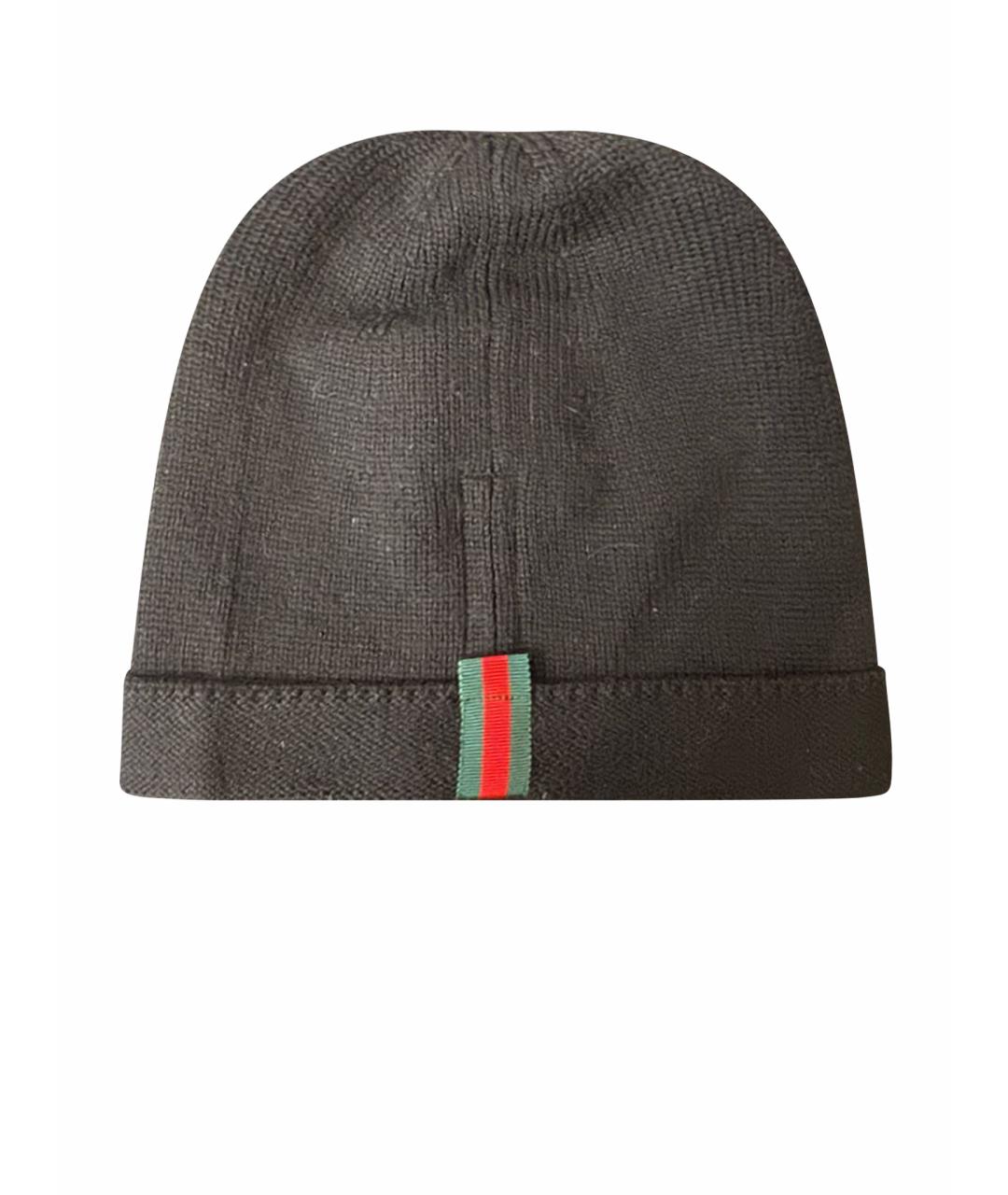 GUCCI Черная хлопковая шапка, фото 1