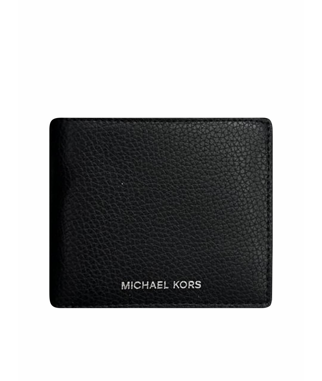 MICHAEL KORS Черный кожаный кошелек, фото 1