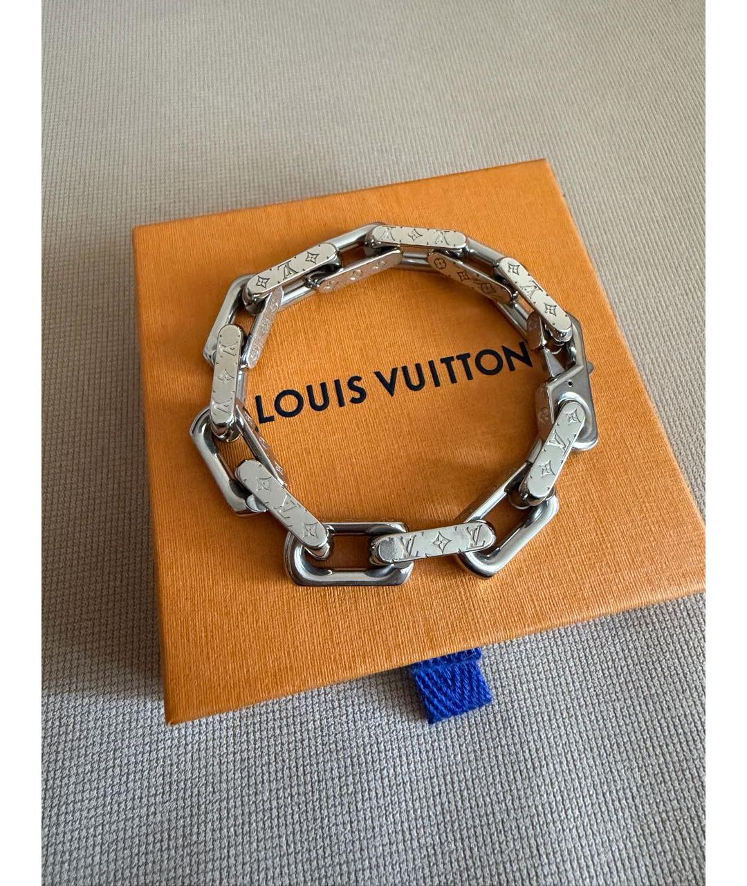 LOUIS VUITTON Серебряный металлический браслет, фото 3