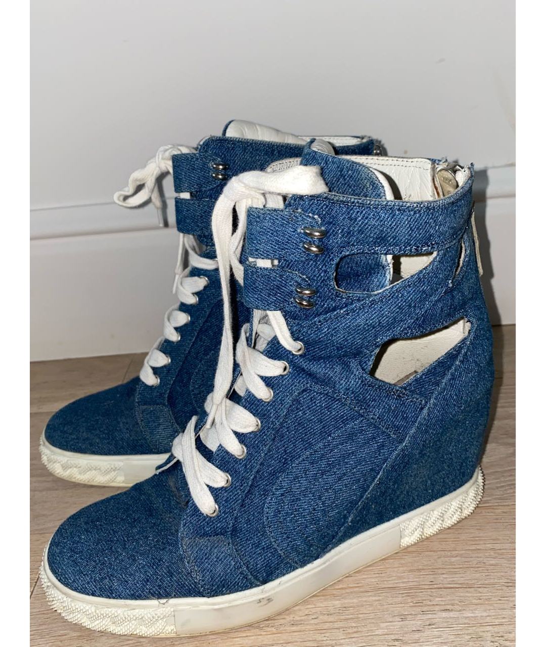 CASADEI Синие текстильные кроссовки, фото 5