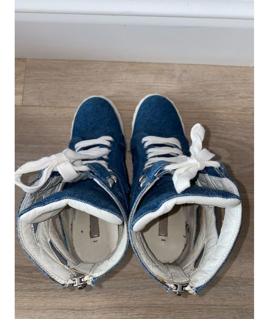 CASADEI Синие текстильные кроссовки, фото 3