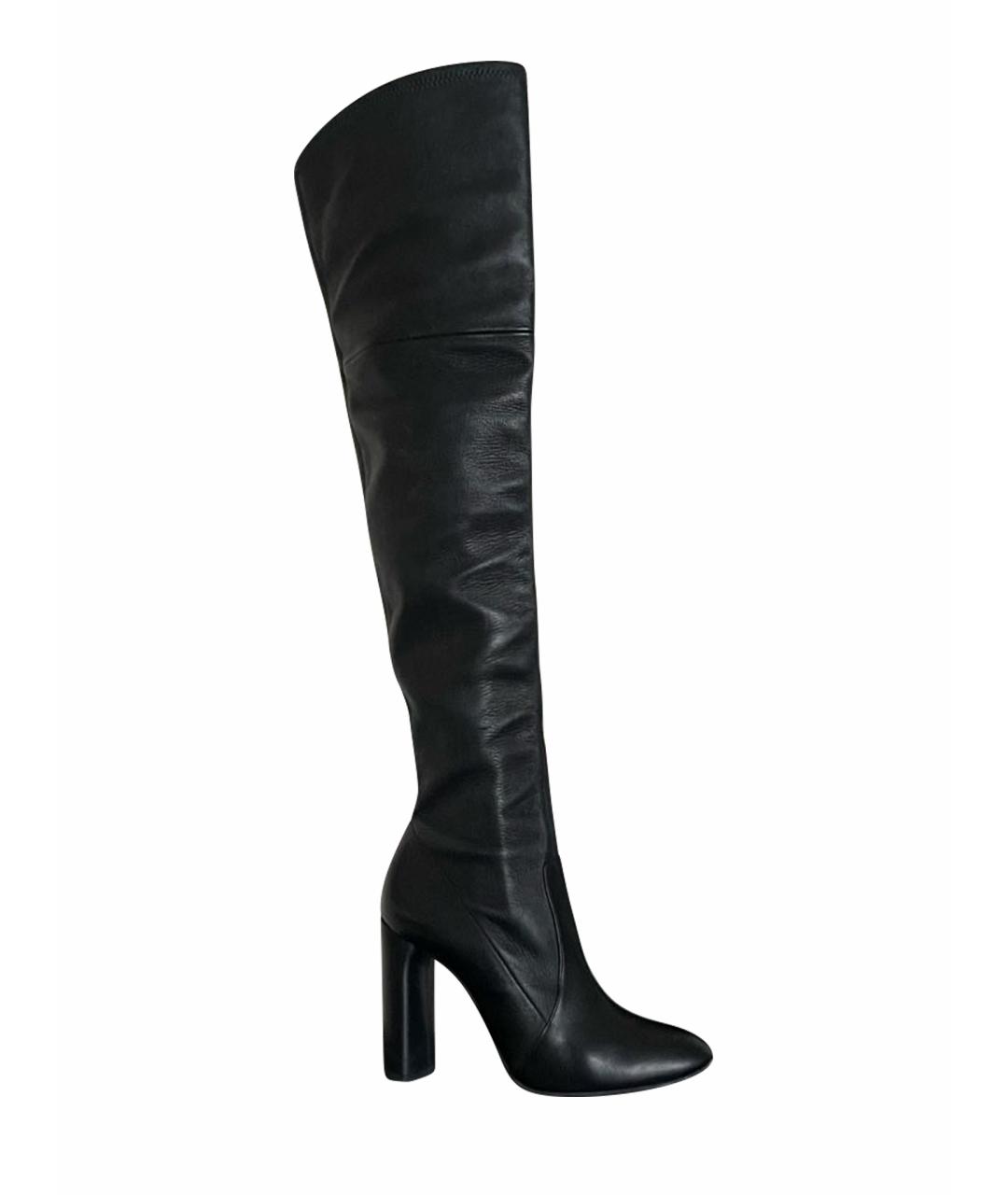 CASADEI Черные кожаные ботфорты, фото 1