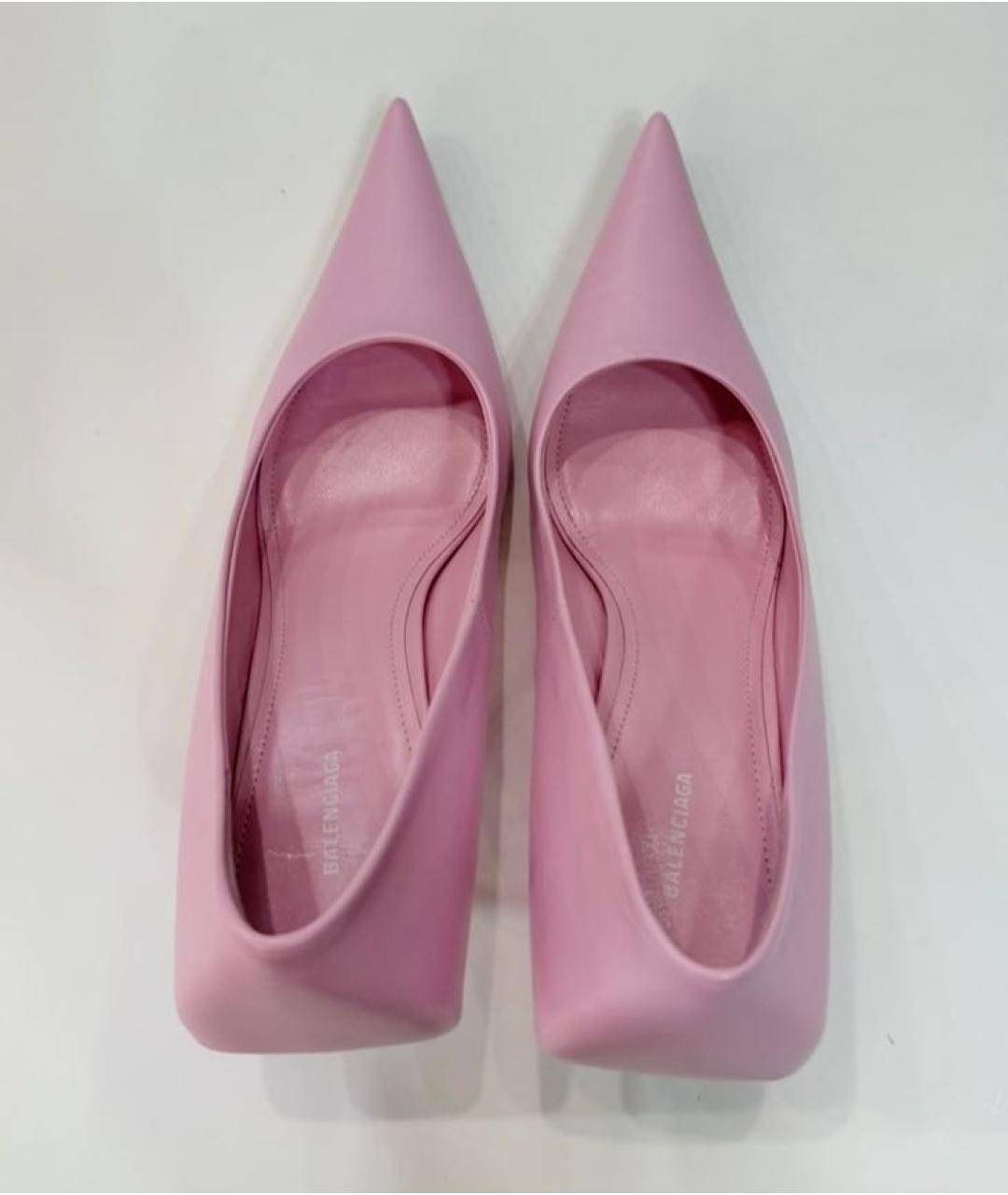 BALENCIAGA Розовые кожаные туфли, фото 3
