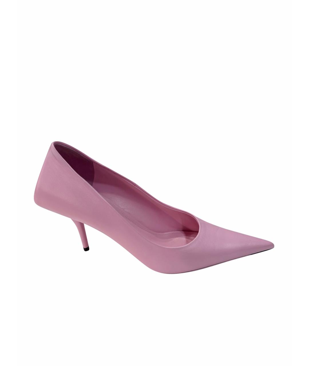 BALENCIAGA Розовые кожаные туфли, фото 1