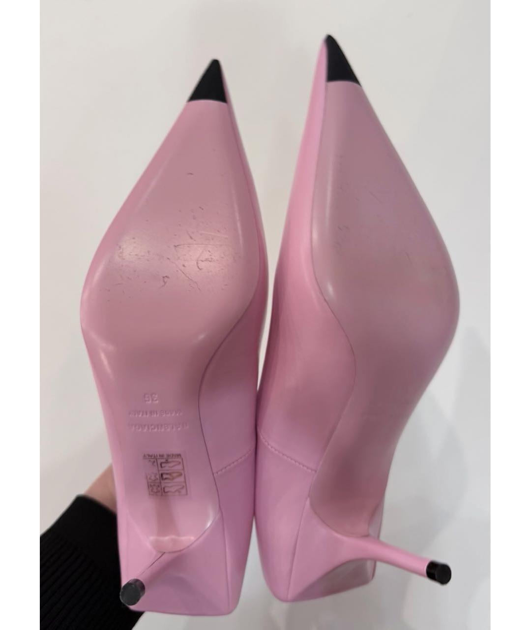 BALENCIAGA Розовые кожаные туфли, фото 6