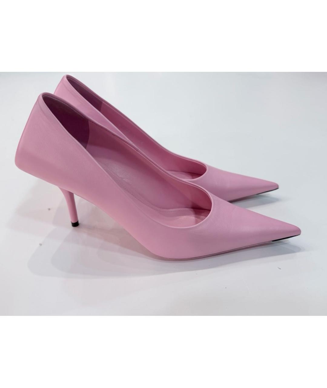 BALENCIAGA Розовые кожаные туфли, фото 7