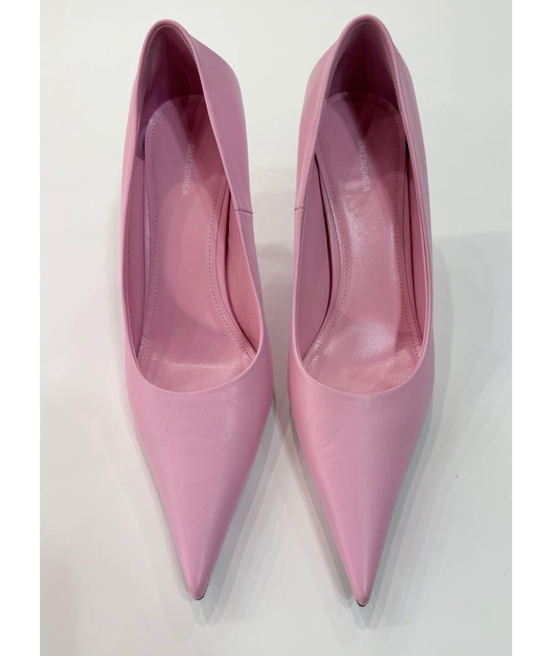 BALENCIAGA Розовые кожаные туфли, фото 2