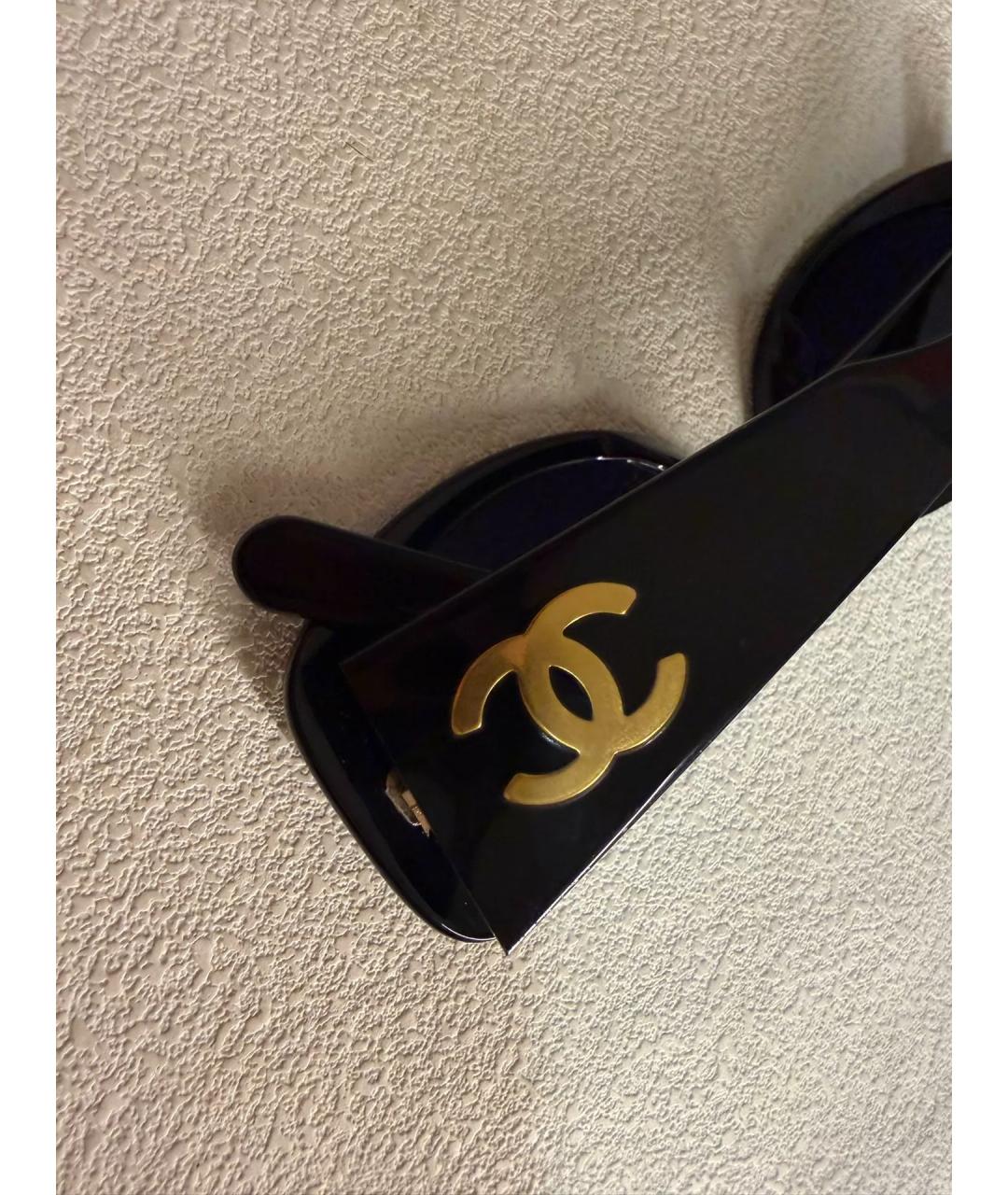 CHANEL Черные пластиковые солнцезащитные очки, фото 6
