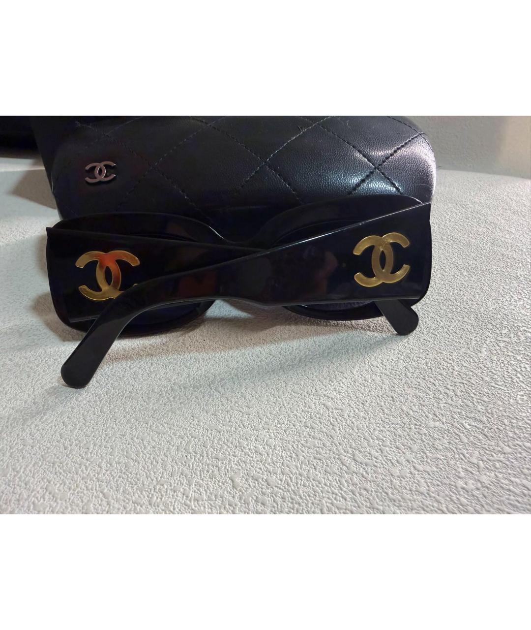 CHANEL Черные пластиковые солнцезащитные очки, фото 5