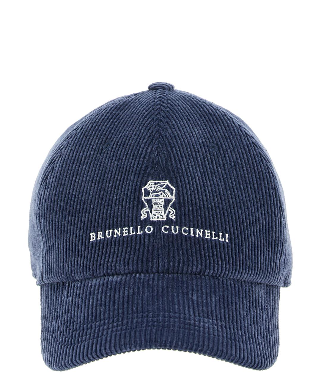 BRUNELLO CUCINELLI Синяя хлопковая кепка/бейсболка, фото 1