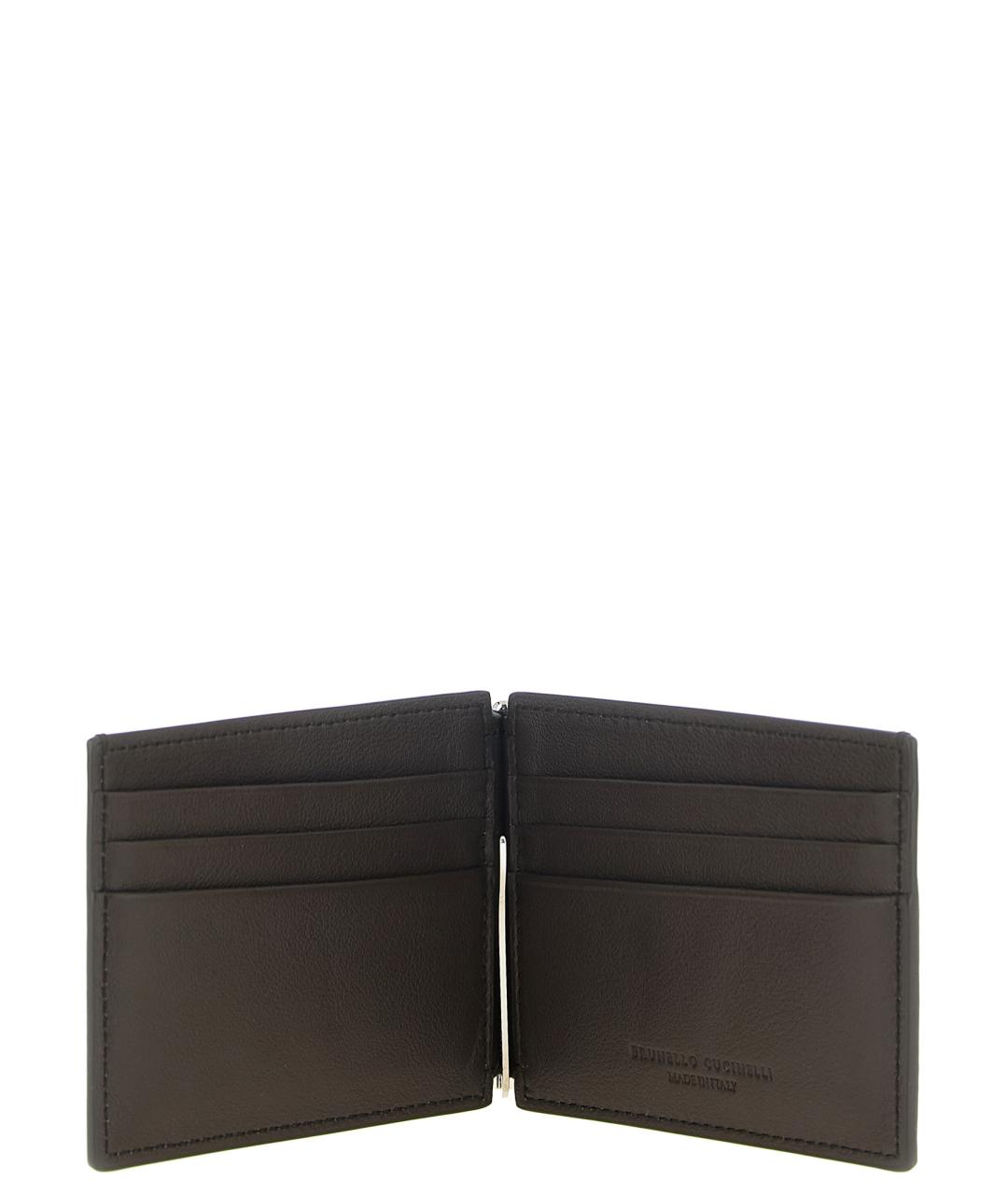 BRUNELLO CUCINELLI Коричневый кожаный кошелек, фото 3
