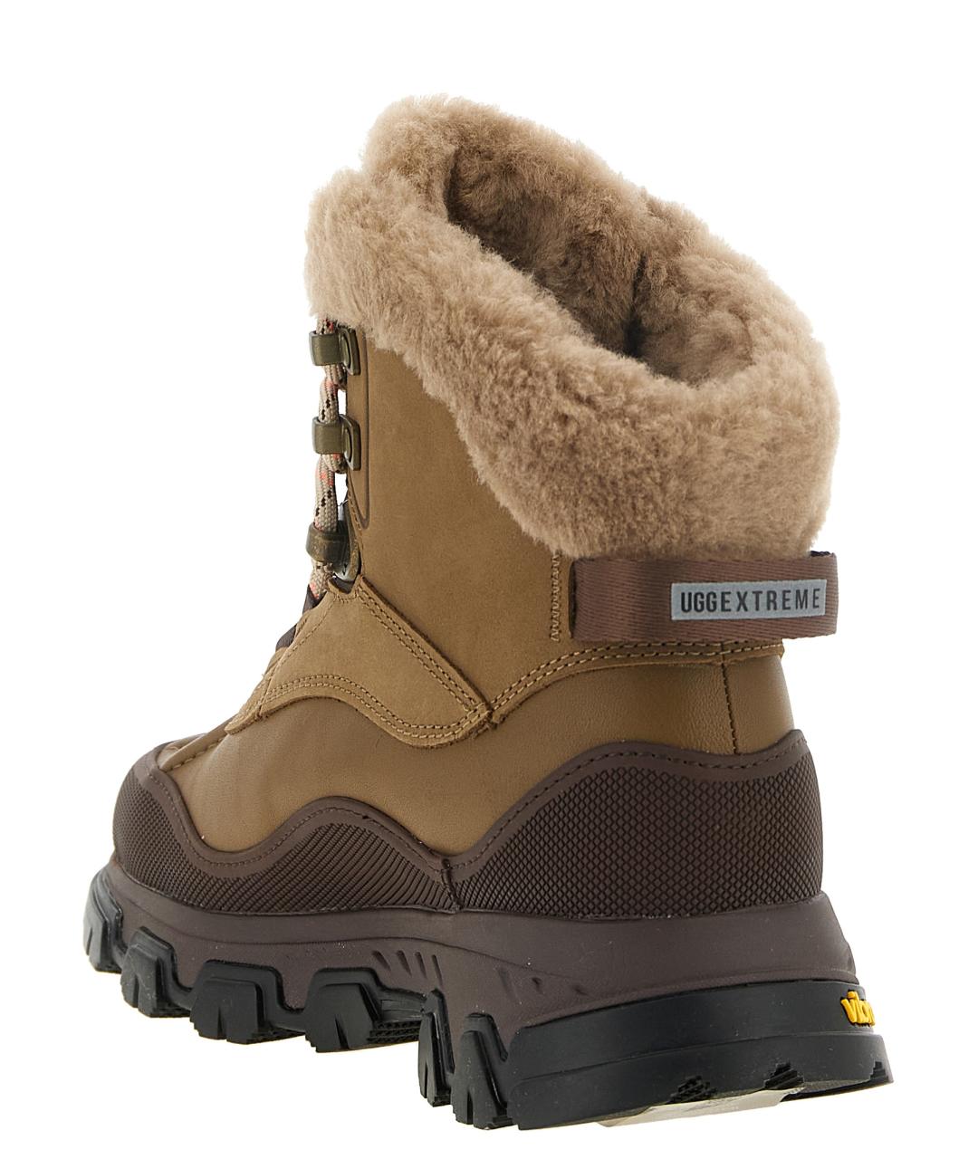 UGG Коричневые кожаные ботинки, фото 3