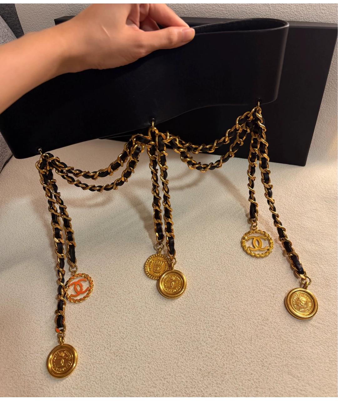 CHANEL Черный кожаный ремень, фото 3